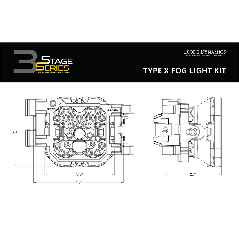  Diode Dynamics - SS3 Max Type X Kit ABL White SAE Fog